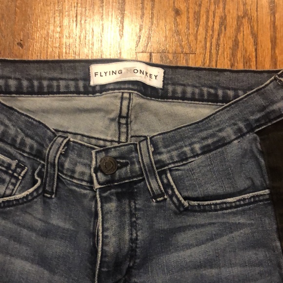 Flying Monkey blue faded skinny jeans with side stripe size 27 - Picture 2 of 6